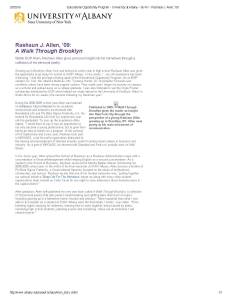 Educational Opportunity Program - University at Albany - SUNY - Rashaun J